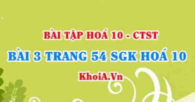 Bài 3 trang 54 SGK Hoá 10 Chân trời sáng tạo